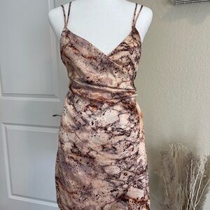 Zara mini dress, color tan , new